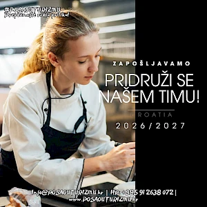 POMOĆNI RADNIK U KUHINJI / POMOĆNI KUHAR (ž) - Konoba / Restoran a la carte, Rab