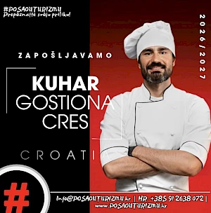 SAMOSTALNI KUHAR – UNIVERZALAC (m/ž) - Bistro / Gostiona, Cres