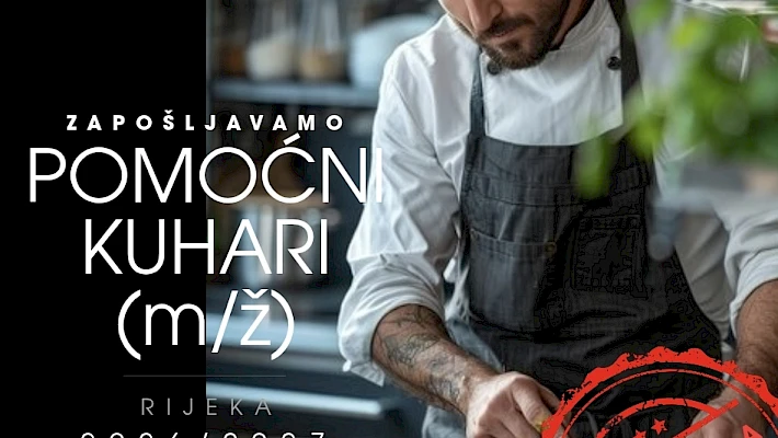 POMOĆNI KUHAR (m/ž) - Hotel, Restoran, Hvar