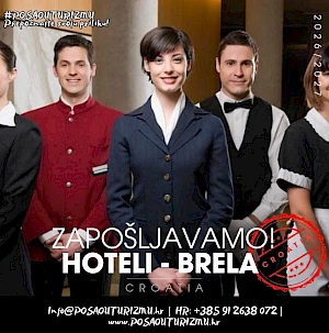 RECEPCIONAR (m/ž) - Hoteli 4* i 5*, Brela, Bol, Tučepi