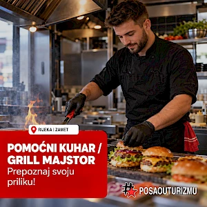 POMOĆNI KUHAR / GRILL MAJSTOR (m/ž) - Rijeka | Zamet – Fast food & Street food