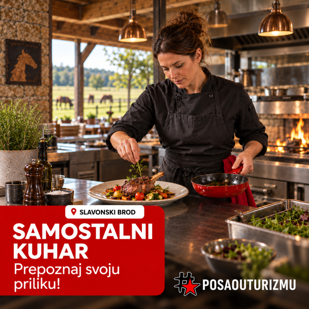 Slika oglasa: SAMOSTALNI KUHAR (m/ž) - Turistički resort i ranch 4*, Slavonski Brod